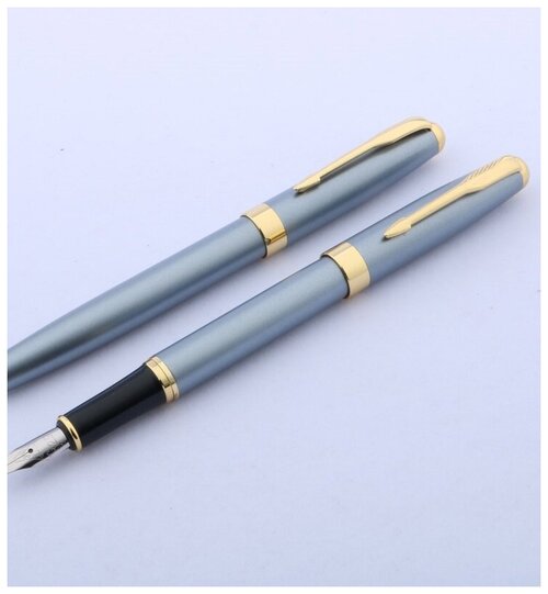 Перьевая ручка красивого цвета с чехлом