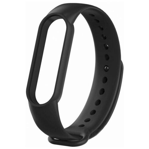 фото Силиконовый ремешок для mi band 5 / спортивный ремешок для фитнес трекера xiaomi / black