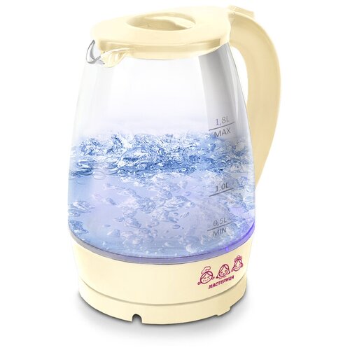 Мастерица Чайник электрический Мастерица ЕК-1801G ваниль 18л стекло 1850 Вт 134700₽