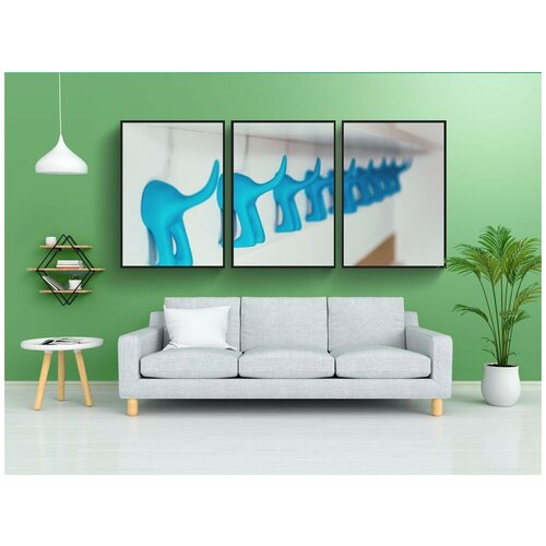 фото Набор модулных постеров для интерьера "вешалки, крючки, детский сад" 60x90 см. в тубусе, без рамки lotsprints