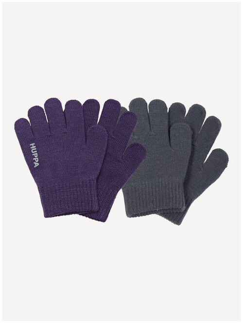 Перчатки Huppa, размер 5, фиолетовый, серый