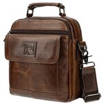 Сумка-планшет мужская, сумка мужская кожаная, сумки мужские из натуральной кожи, сумка вертикальная FUZHINIAO 6604S - изображение