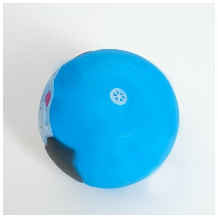 Игрушка пищащая "Песик" для собак, 7 см, синяя - фотография № 2