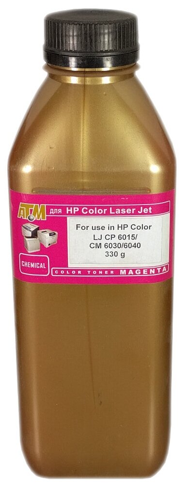 Тонер для HP Color LJ CP 6015/CM 6030/6040 (фл,330,кр,Chemical MKI) Gold ATM