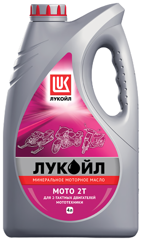 LUKOIL 19557 Масло Л мото 2Т 4л моторное для 2-тактных двигателей (минер) 1шт