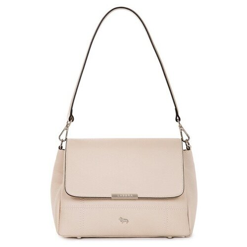 фото Сумка кроссбоди labbra женская, натуральная кожа, пудровый