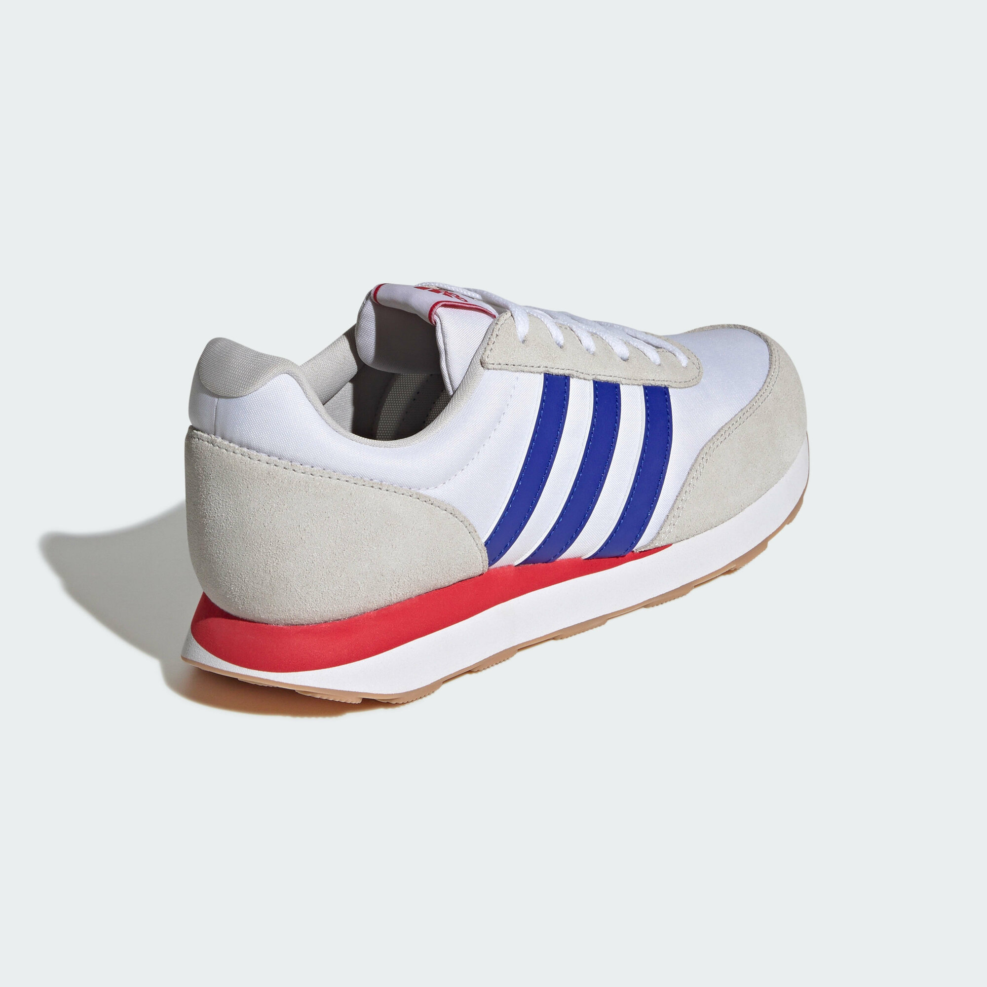 Кроссовки adidas Run 60s, размер 8,5 UK, белый, серый, голубой — фото 1