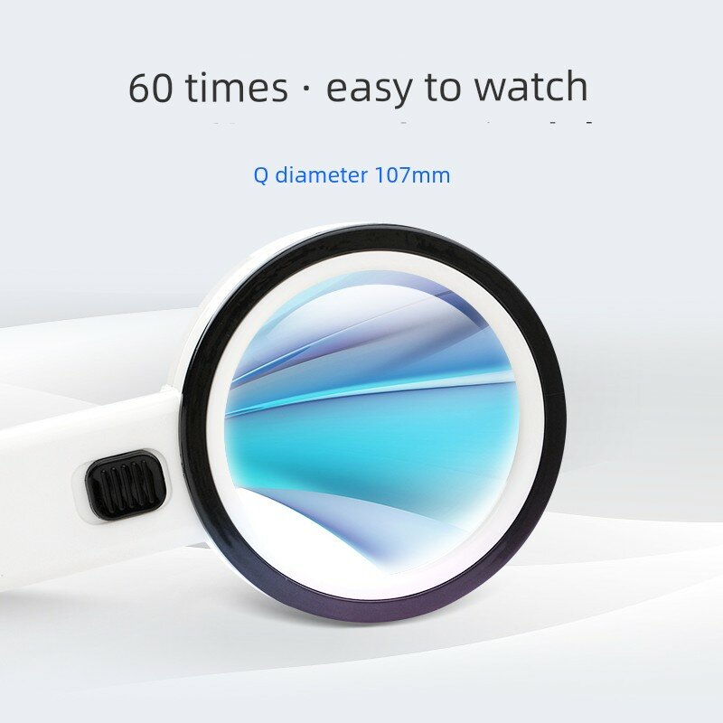 60x оптическое стекло увеличительное стекло для чтения, подходит для пожилых и детей, не скользящая ручка