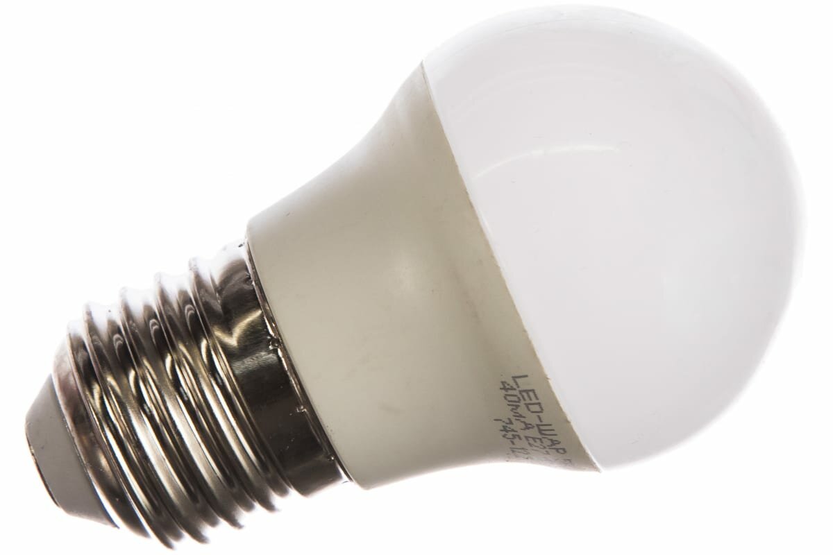 Лампа светодиодная LED-ШАРstandard 5Вт ШАР 4000К бел. E27 450лм 160-260В ASD 4690612002187
