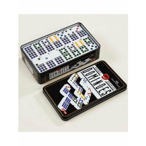 Домино 9 точек 55 костей в жестяной коробке, Мексиканский поезд