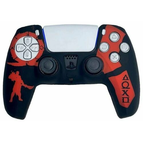 Силиконовый чехол для DualSense (PS5) God of War Ragnarok (Black-Red) god of war kratos ragnarok