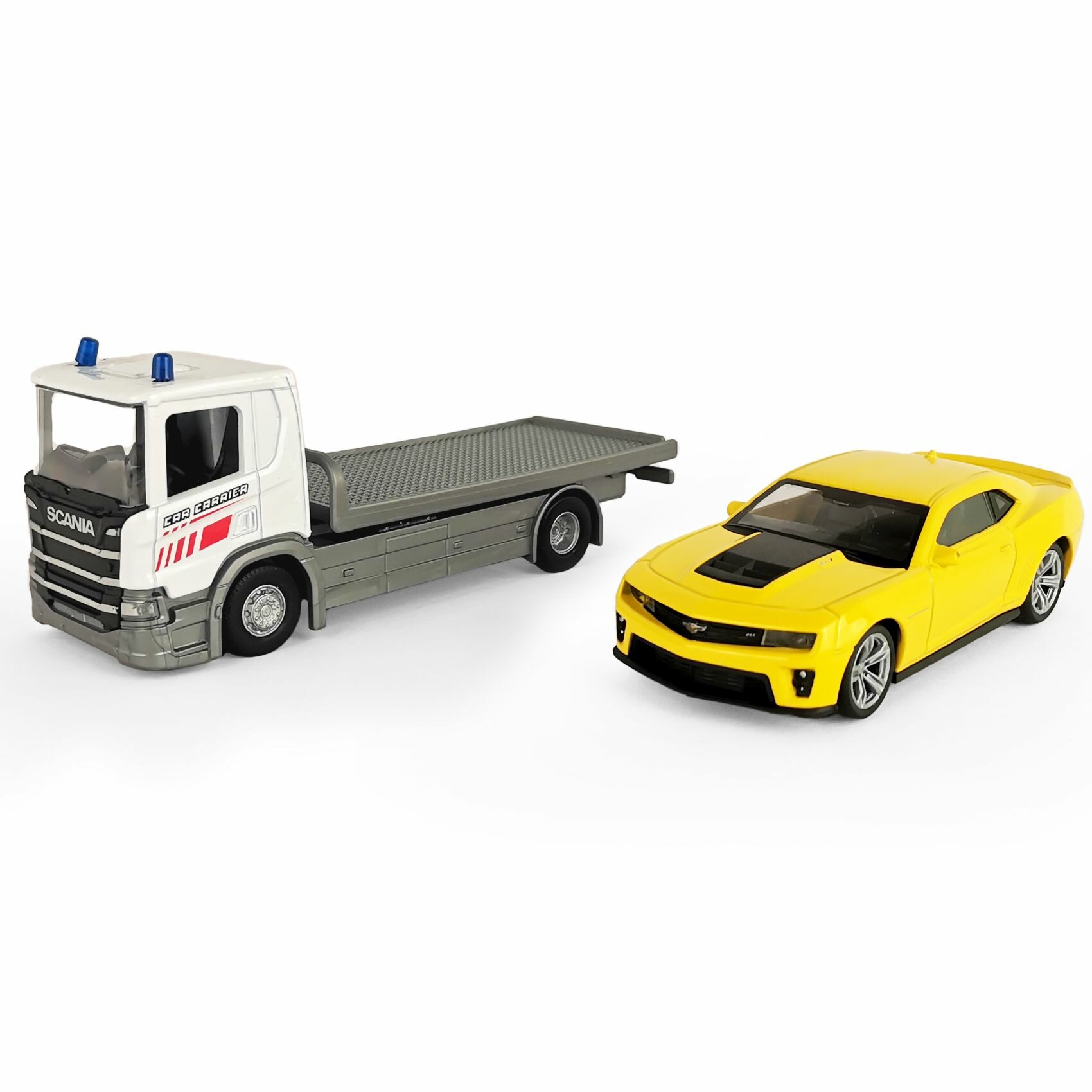 Набор, Грузовик Scania (1:57), Chevrolet Camaro ZL1 (1:43)