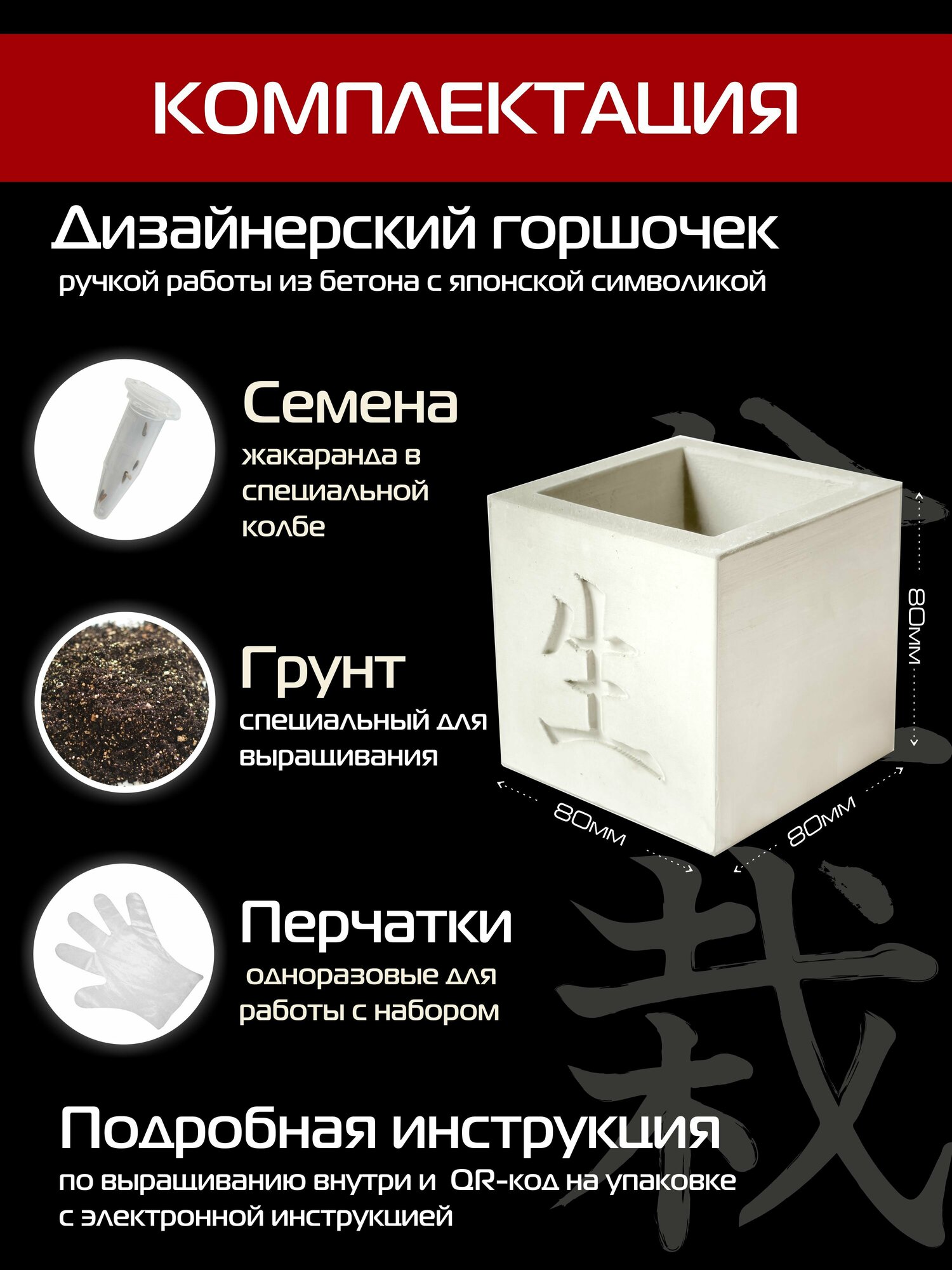Подарочный набор для выращивания "Вырасти Бонсай дома" Жакаранда, вырасти дерево, живой бонсай — фото 1