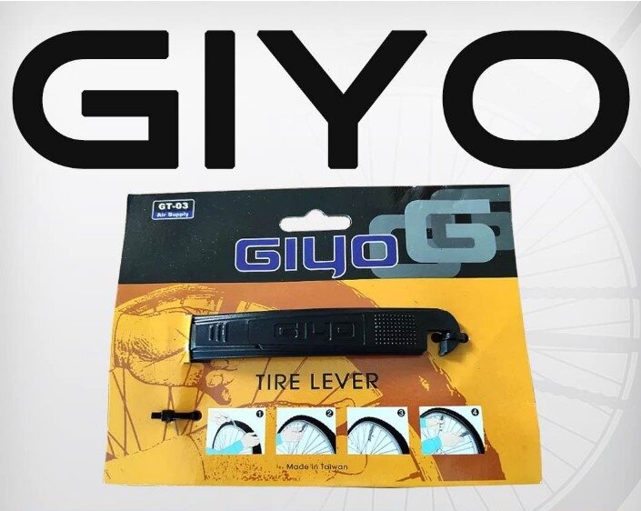 Монтажки для покрышек Giyo GT-03 (6-190253) нейлоновые с крючками (2шт на блистере) черные