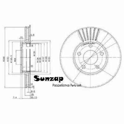 DELPHI BG2745 Диск тормозной