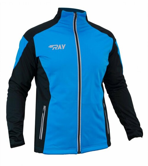 Куртка RAY RACE, размер 50, черный, голубой