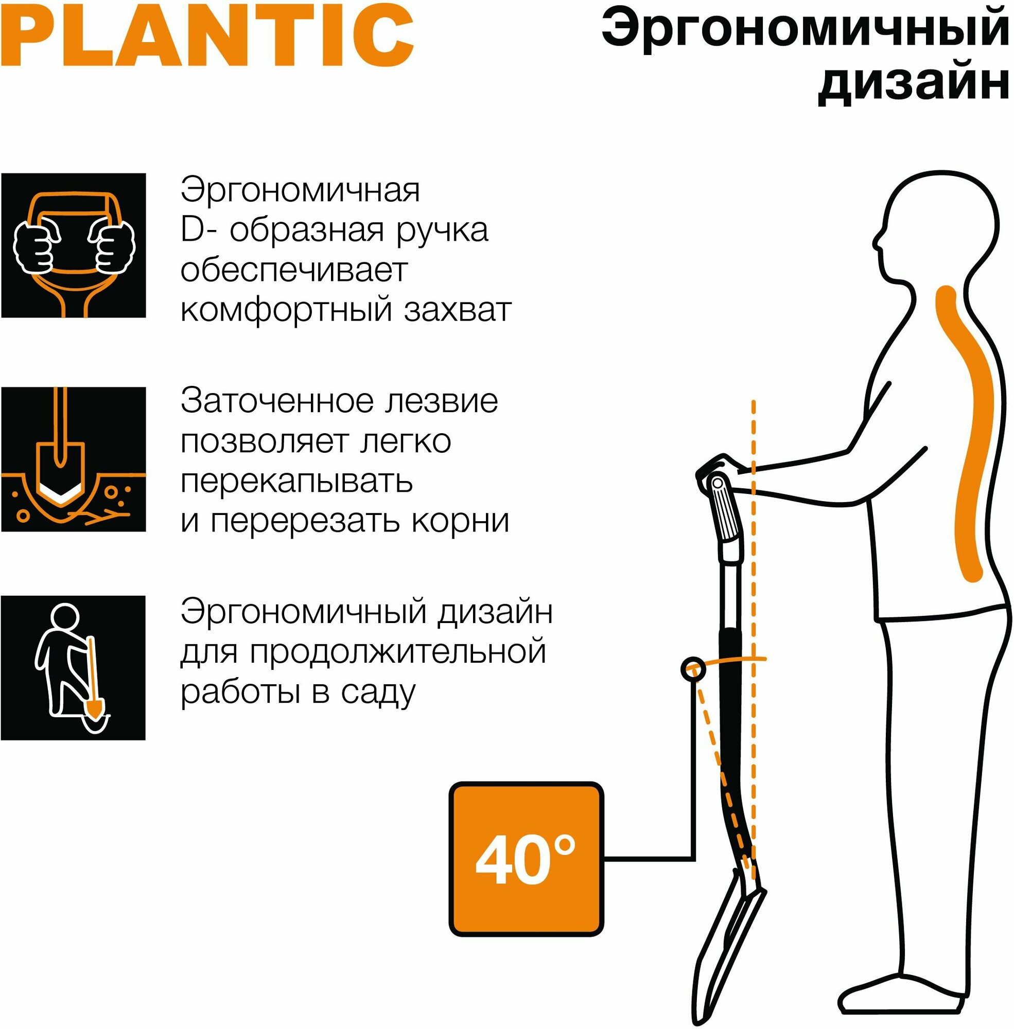 Лопата штыковая Plantic Terra 11003-01 113 см