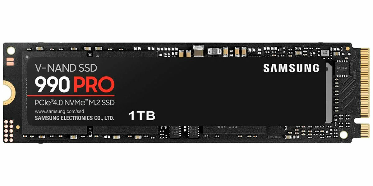 SSD накопитель Samsung M.2 990 PRO 1000 Гб PCIe 4.0 TLC (MZ-V9P1T0BW)