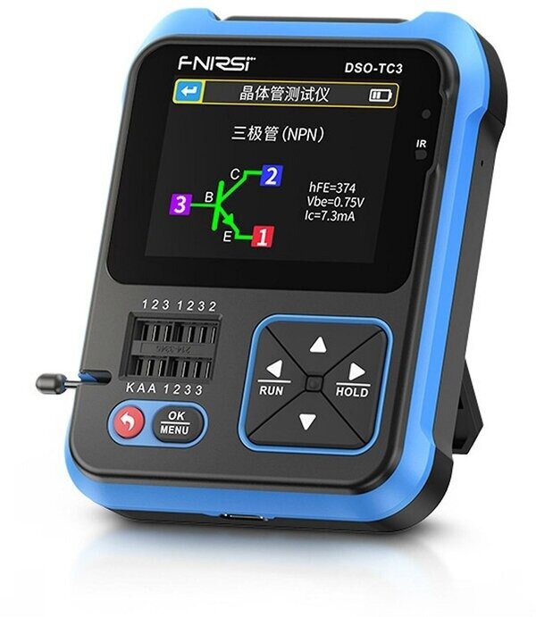 Осциллограф FNIRSI DSO-TC3 c транзистор тестером, генератором сигналов и пробником