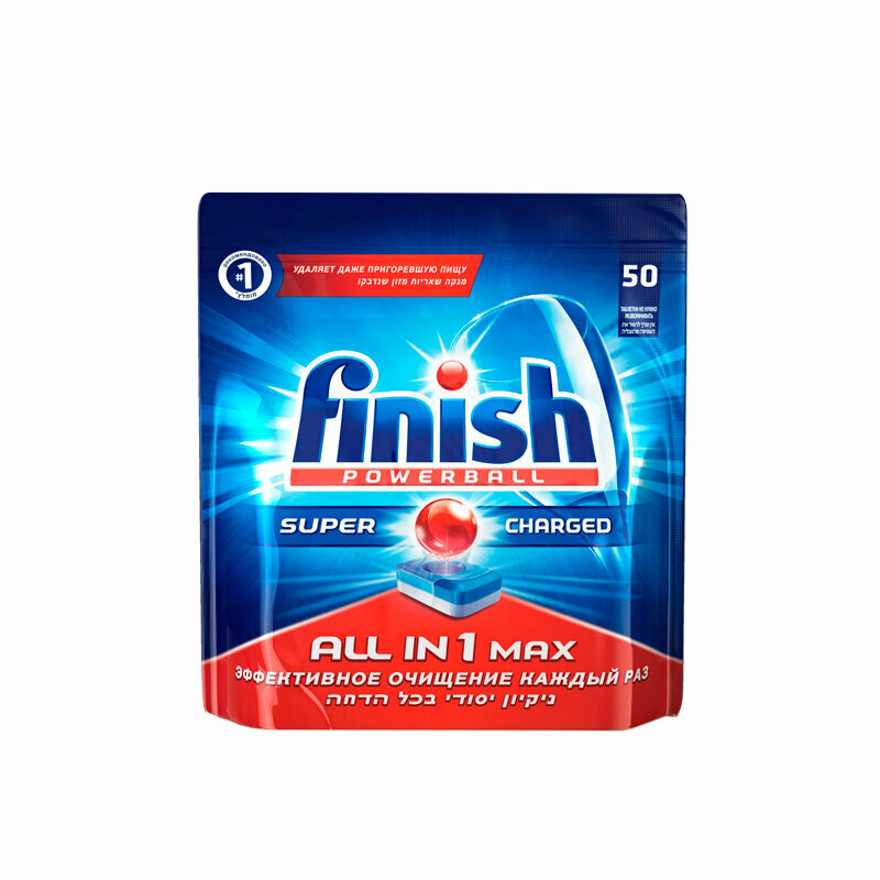 Таблетки для мытья посуды Finish Power для посудомоечной машины, 50 шт. — фото 1
