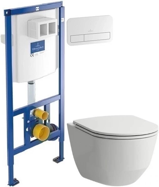 Комплект подвесной унитаз Laufen Pro 8.2096.6.000.000.1 + 8.9896.6.000.000.1 + система инсталляции Villeroy & Boch 92246100 + 92249068