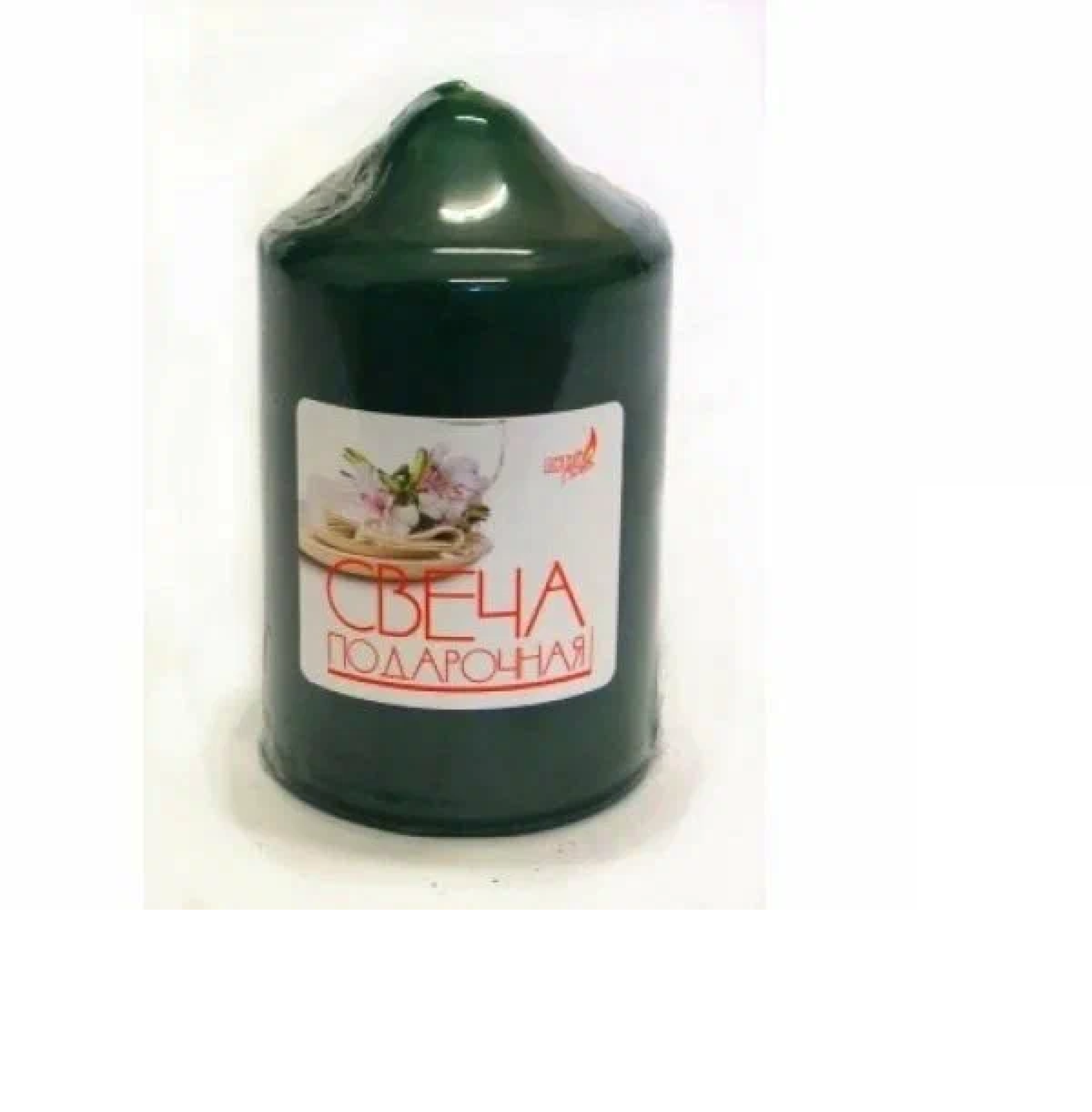 фото Свеча бочонок Зеленая, (70 х 120) х 1шт