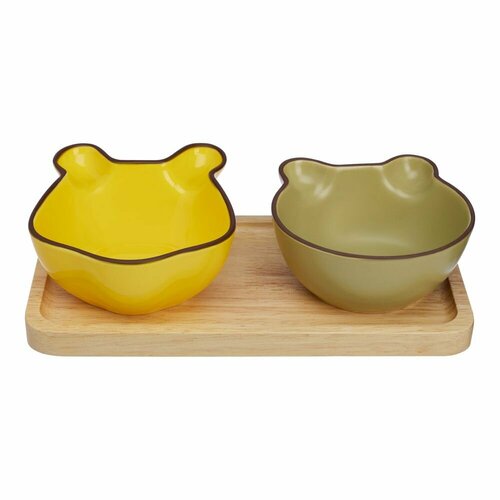 Менажница фарфоровая соусники на подставке