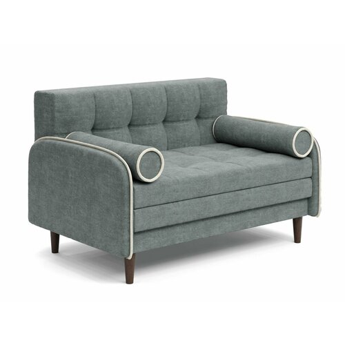 Диван кухонный Монро, от Фишера, раскладной, велюр, темно-серый, 100х195х60 см