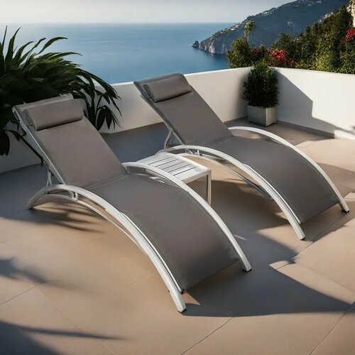 Шезлонг садовый для дачи складной пляжный лежак Тенерифе Дуэт 34790₽