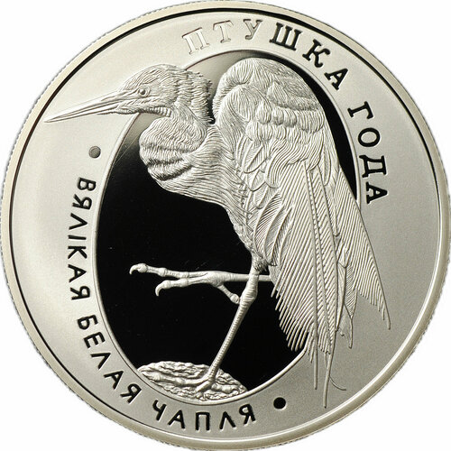 Монета 1 рубль 2008 Птица года - Большая белая цапля Беларусь 1 рубль 1992 нахимов proof