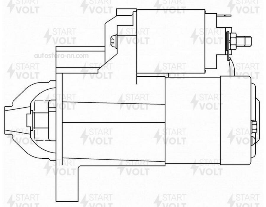 STARTVOLT LST0346 Стартер для а/м ГАЗ с дв. Chrysler 2.4i 1,2кВт (LSt 0346)