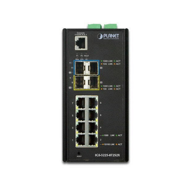 Коммутатор промышленный Planet L2+ Industrial 8-Port 10/100/1000T + 2-Port 100/1000X SFP + 2-Port 10G SFP+ Managed Ethernet Switch (-4 - фото №6