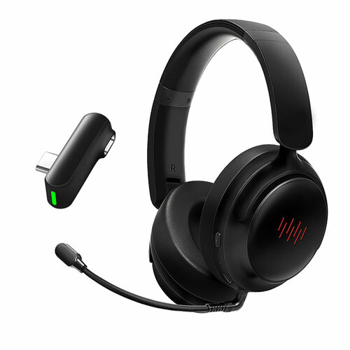Наушники игровые беспроводные 7.1 с микрофоном и 2.4G передатчиком для телефона, ПК, ноутбука, PS4/PS5, черные