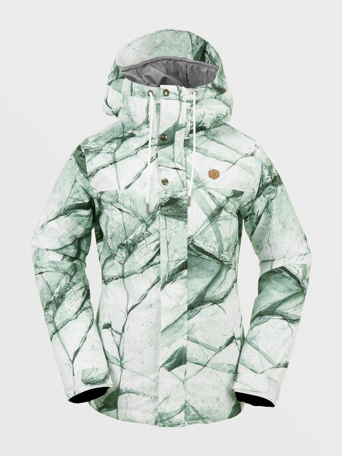 Куртка горнолыжная Volcom Осень-зима 2023, размер M, белый-зеленый