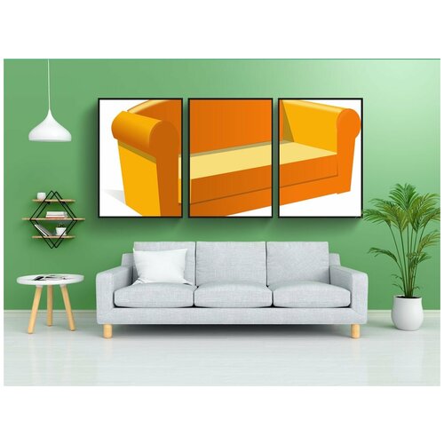 фото Набор модулных постеров для интерьера "диван, мебель, дом" 60x90 см. в тубусе, без рамки lotsprints