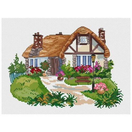 фото Набор домик на полянке вышивка крестом 24х31 белоснежка 955-14