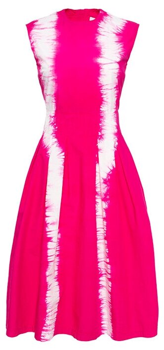 Платье MSGM, хлопок, карманы, размер 40, белый, розовый