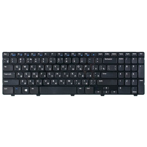 Клавиатура для Dell Inspiron 15, 15R, 3531 черная с черной рамкой