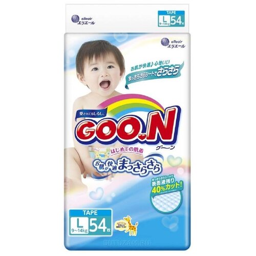 Подгузники-трусики GOO.N Cheerful baby, 4/L, 9-14 кг, 54 шт.