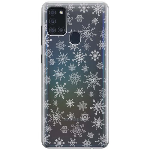 фото Чехол - накладка transparent 3d для samsung galaxy a21s с принтом "fairy snowflakes" re:pa