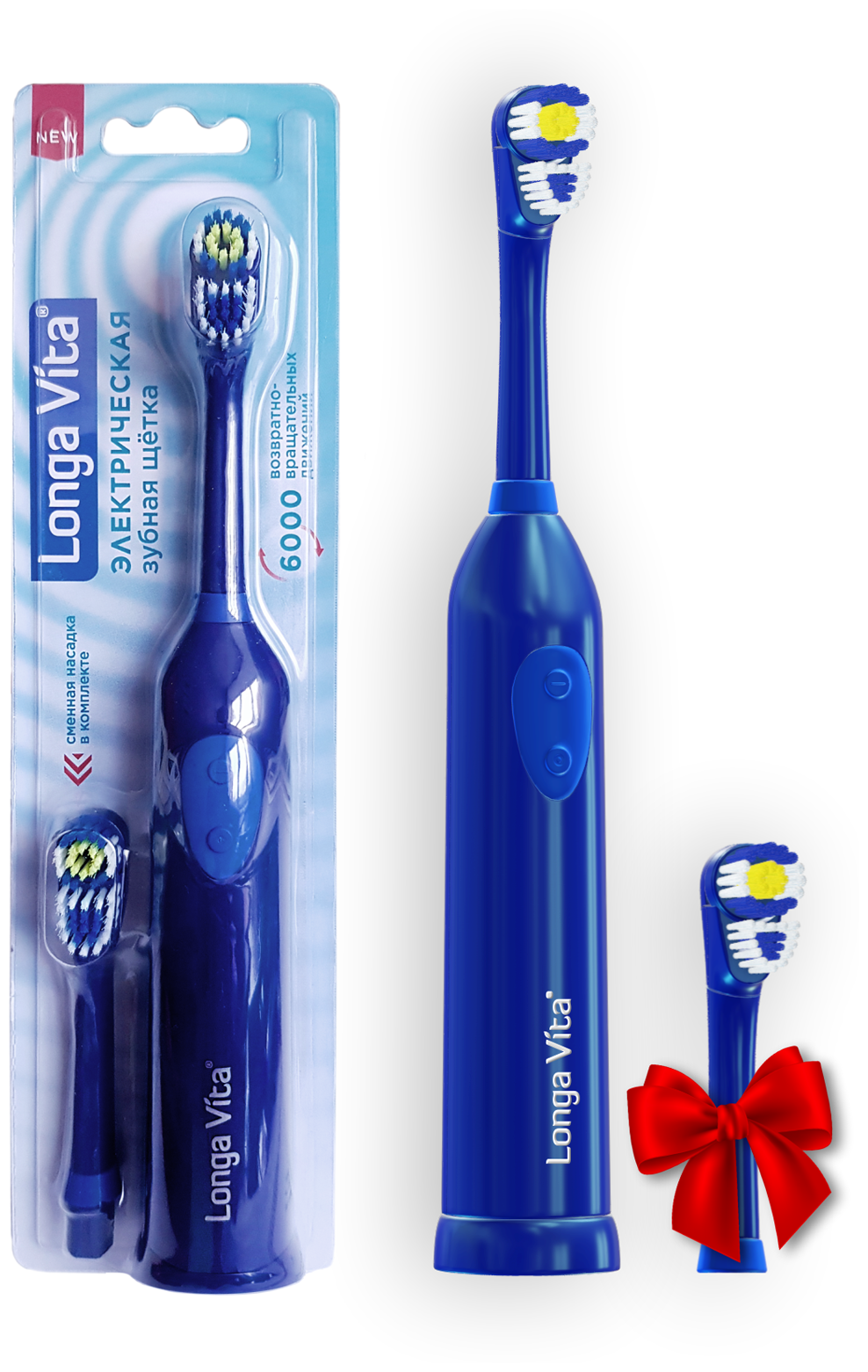 Электрическая зубная щетка LONGA VITA , цвет: синий - фото №1