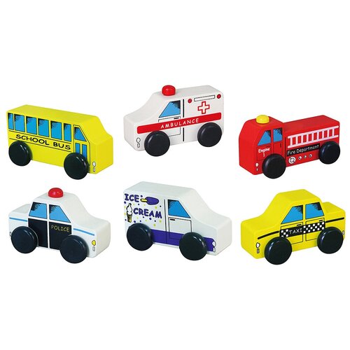 Набор машинок Viga Toys 59506 спецтехника (дерево) набор машинок viga toys 59621 спецтехника 6 шт дерево