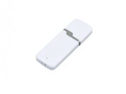Промо флешка пластиковая с оригинальным колпачком (4 Гб / GB USB 2.0 Белый/White 004)