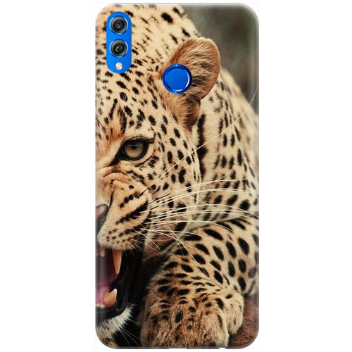 фото Re:pa накладка transparent для honor 8x с принтом "рассерженный хищник"