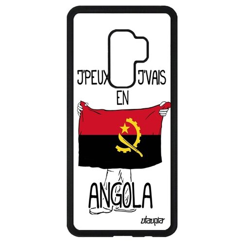 фото Ударопрочный чехол на смартфон // samsung galaxy s9 plus // "еду в анголу" страна рисунок, utaupia, белый
