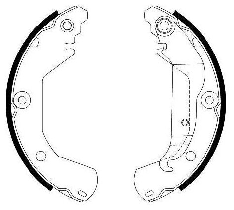 Барабанные тормозные колодки задние TRIALLI GF4542 для Chevrolet Aveo Chevrolet Spark Ravon R4 Chevrolet Cobalt (4 шт.)