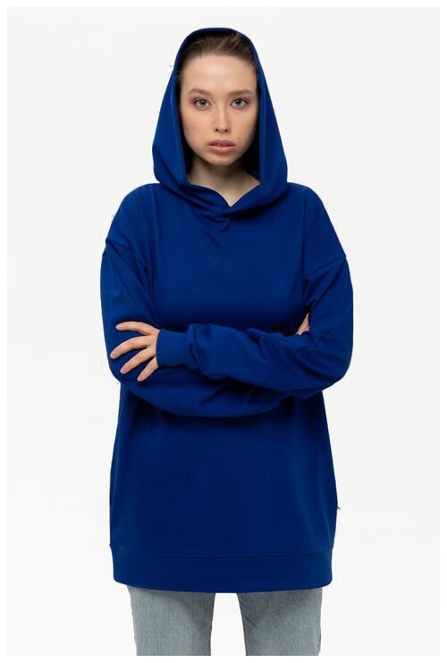 Магазин Толстовок Blue color hoodie OVERSIZE unisex summer, Размер Unisex 54 / 2XL Unisex