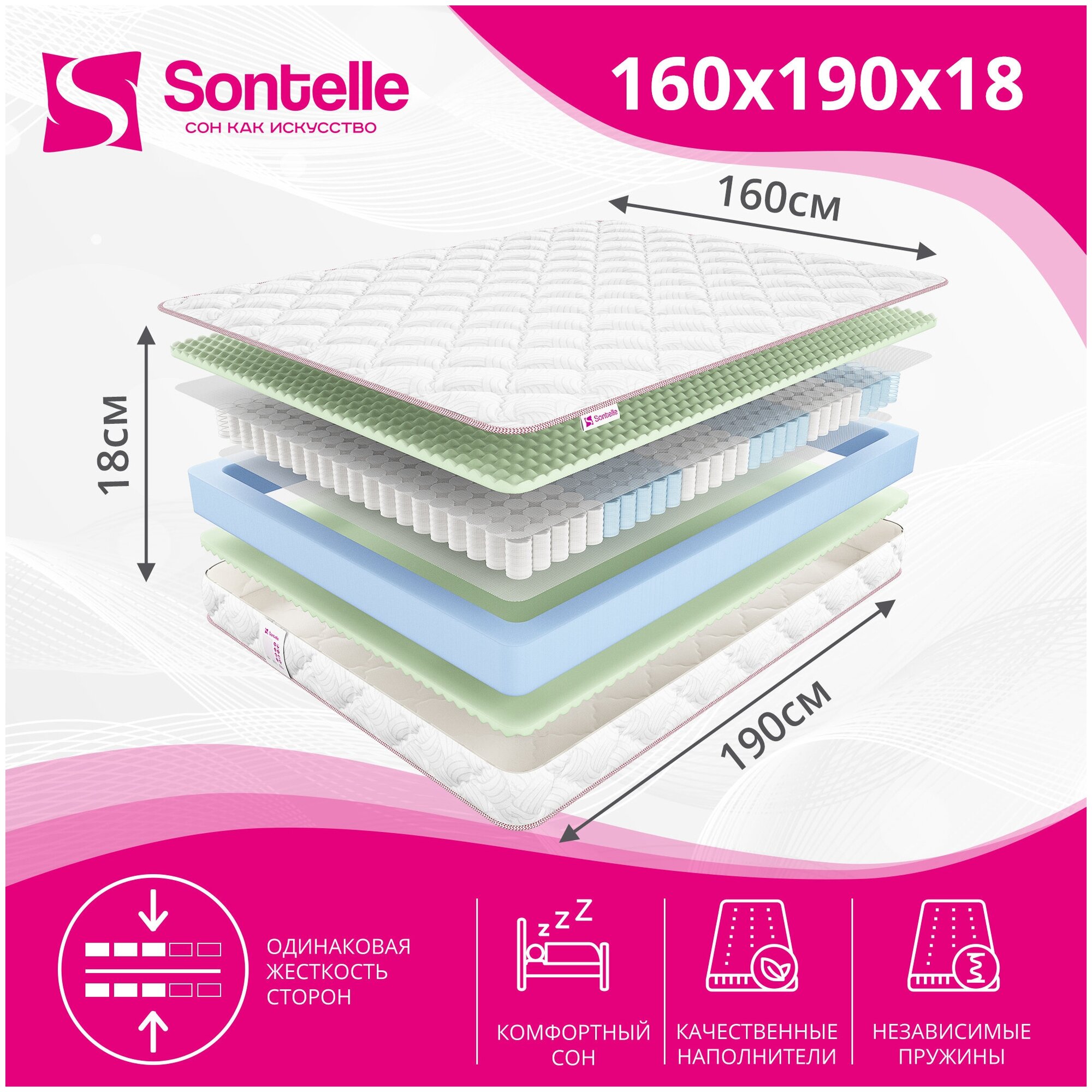 Матрас Sontelle Mills Balance 160x190