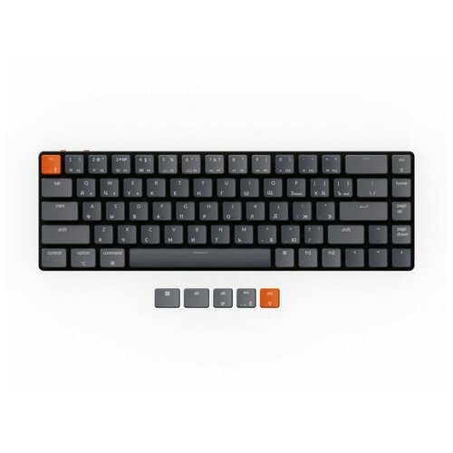 Беспроводная механическая ультратонкая клавиатура Keychron K3 84 клавиши без подсветки Gateron Red Switch 854100₽