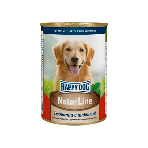 Консервы "Happy Dog" Natur Line 970г д-собак, телятина с индейкой